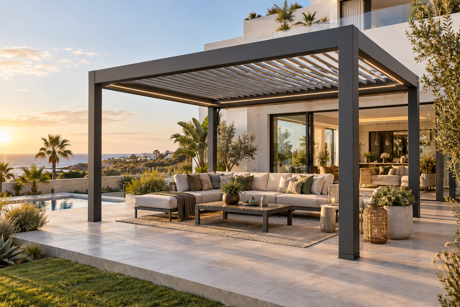 Pergola Bioclimatique, Véranda et Menuiserie Aluminium Alubistes