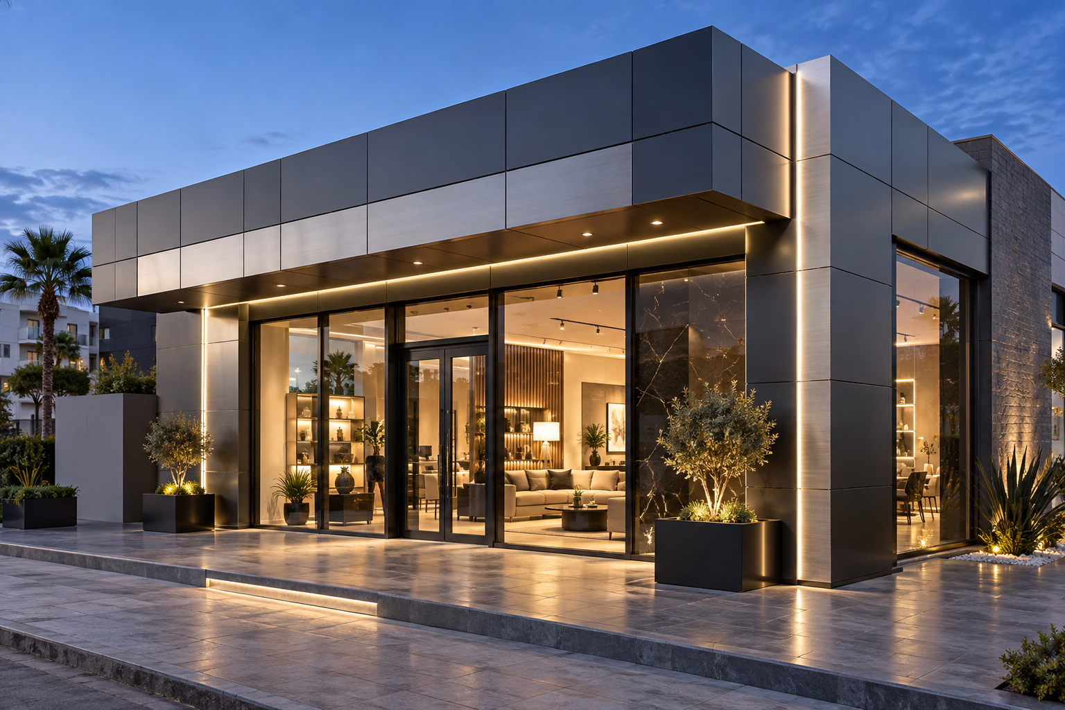 Photo 2 de Façade et Habillage Alucobond – Alubistes